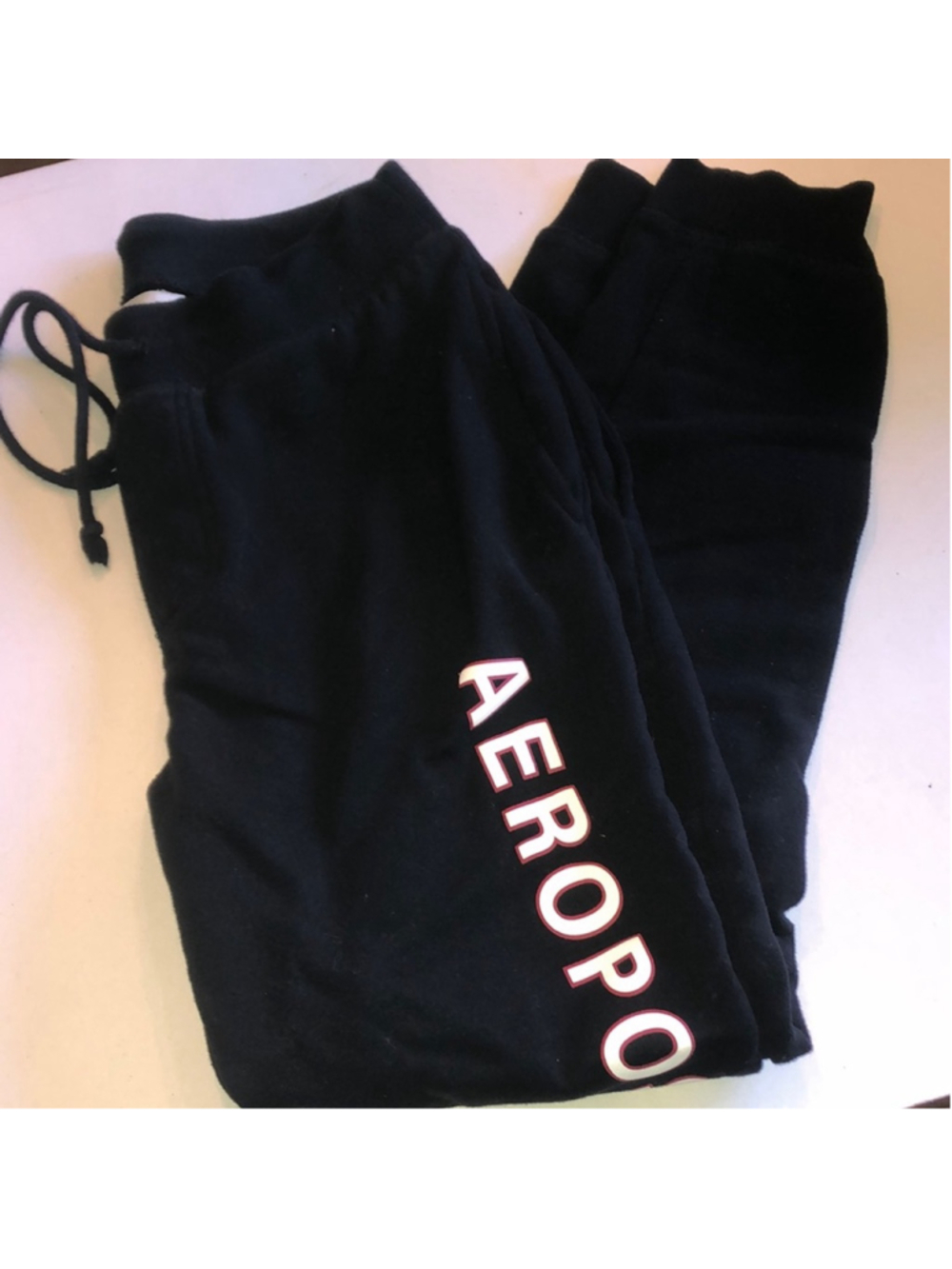 Aeropostale XS Black Logo Sweatpants